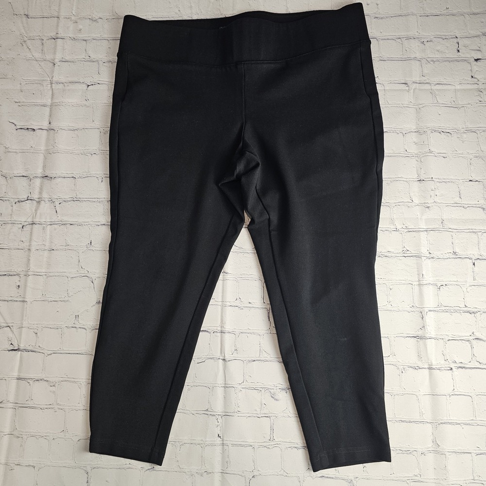 Torrid Pixie Luxe Ponte Skinny Pants Plus 2R Pull On Black High-Rise Casual